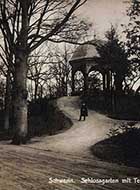 Schlossgarten mit Tempel - Historische Postkarte